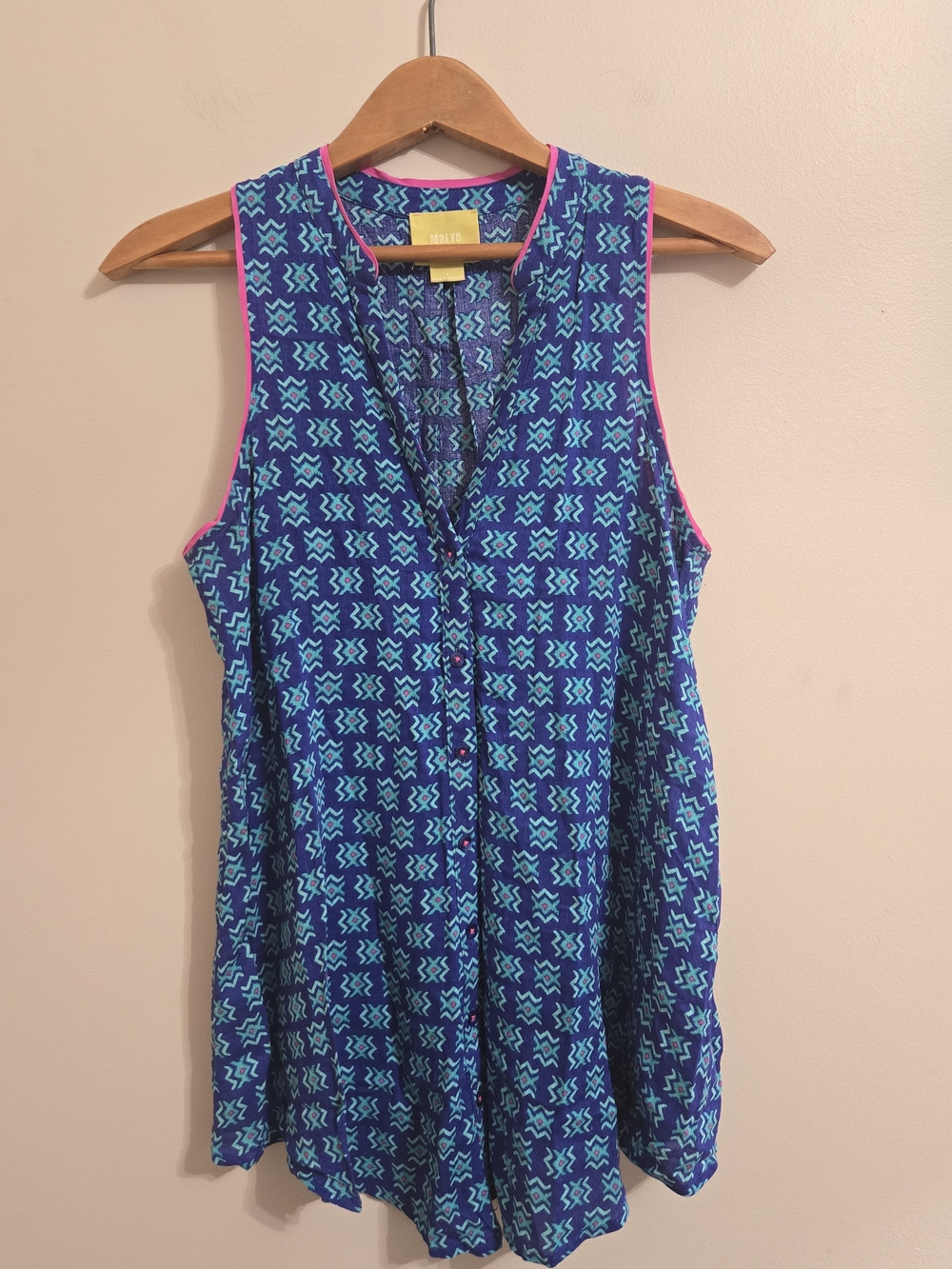 Maeve Anthropologie Ada Sleeveless Swing Blouse Womens 4 Flowy EUC